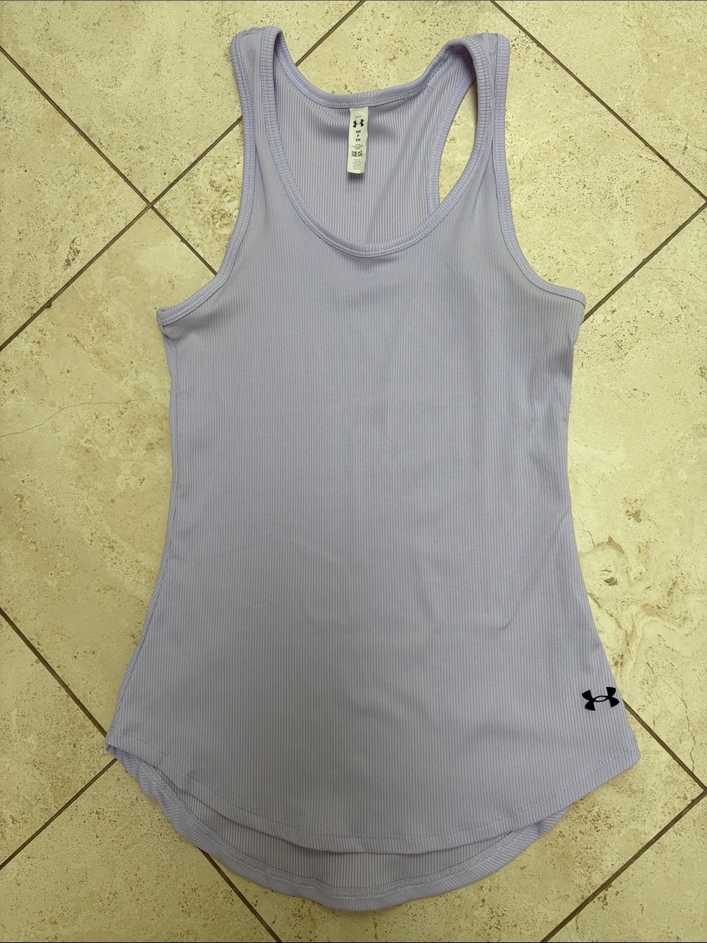 Under Armour Lavender Ribbed Racerback Tank Top